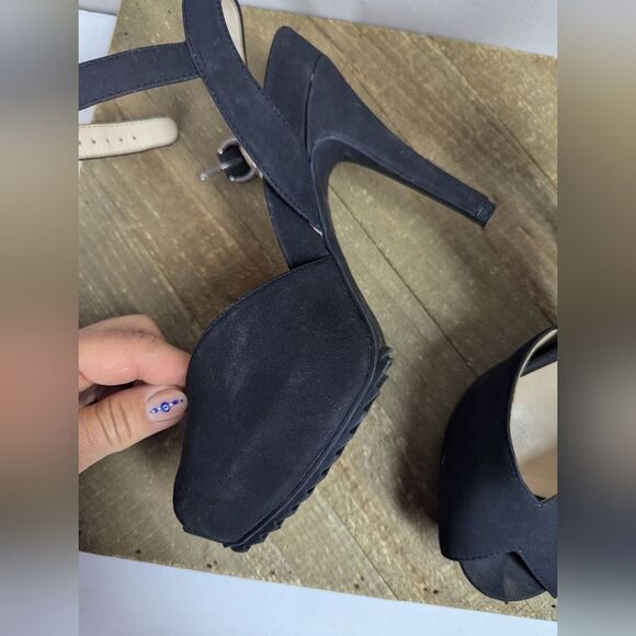 Nine West Ratical Black Platform Heels Size 7 - Picture 7 of 12